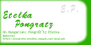 etelka pongratz business card